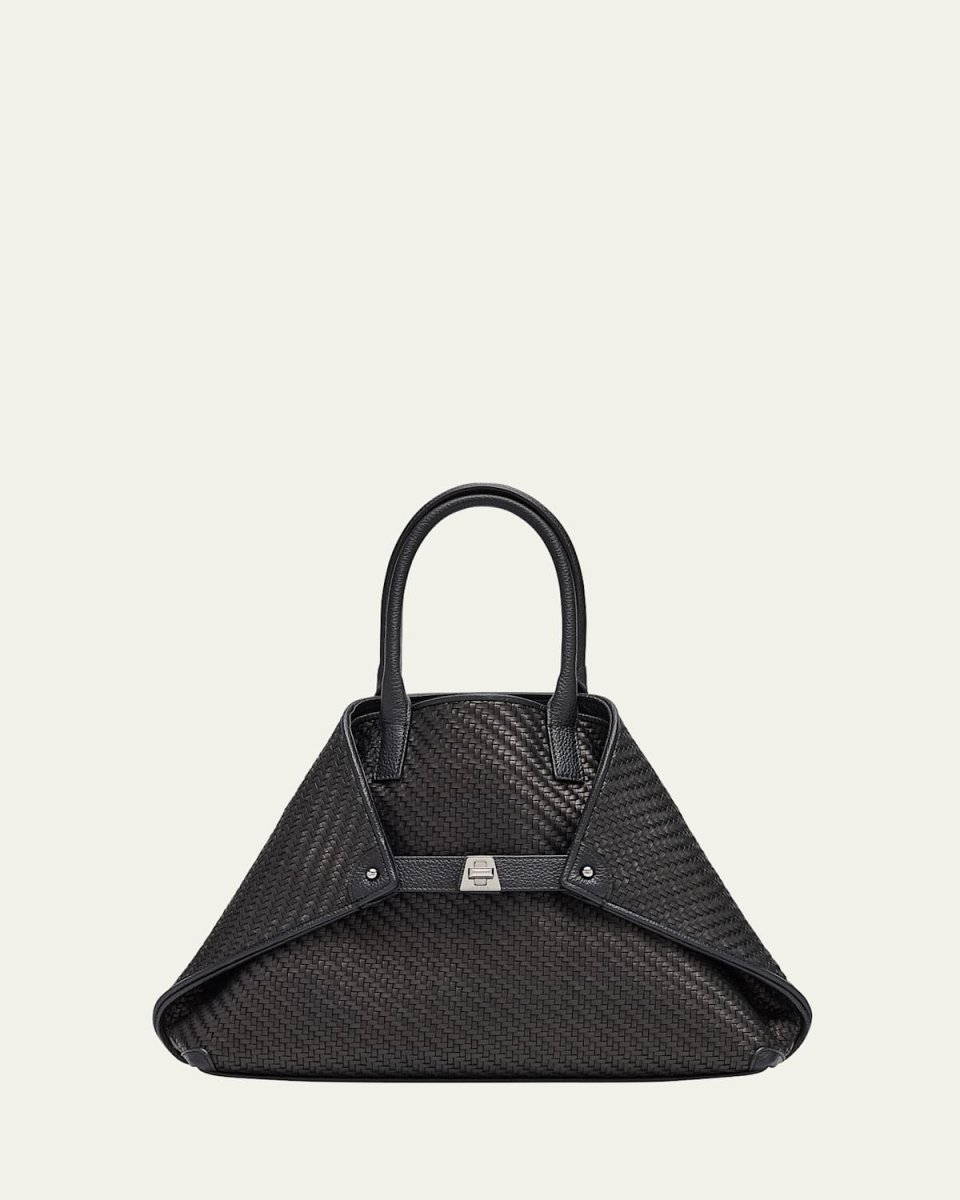 Ai Small Plaid Braided Top-Handle Bag